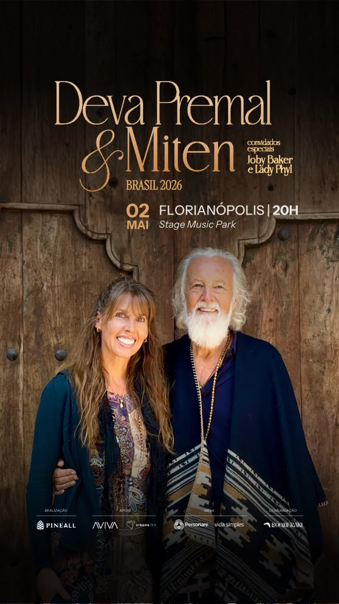 Deva Premal & Miten chegam a Florianópolis pela 1ª vez