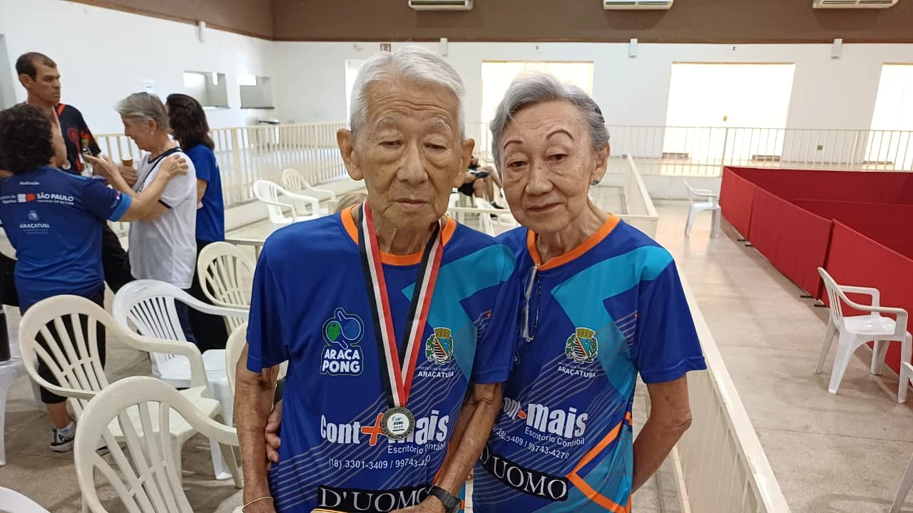 ‘Enquanto puder caminhar, estarei no Jomi’, diz mesatenista de 91 anos
