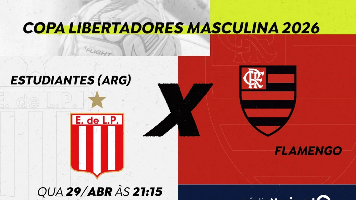 Flamengo x Estudiantes ao vivo na Rádio Nacional nesta quarta