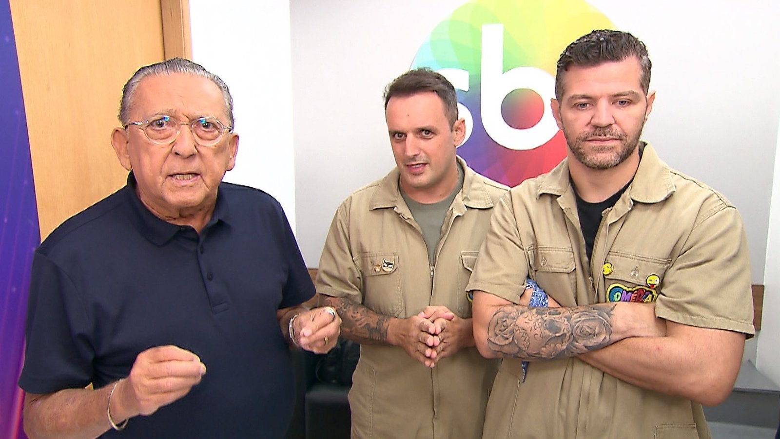 Galvão Bueno e Sabrina Sato estreiam no Comédia SBT