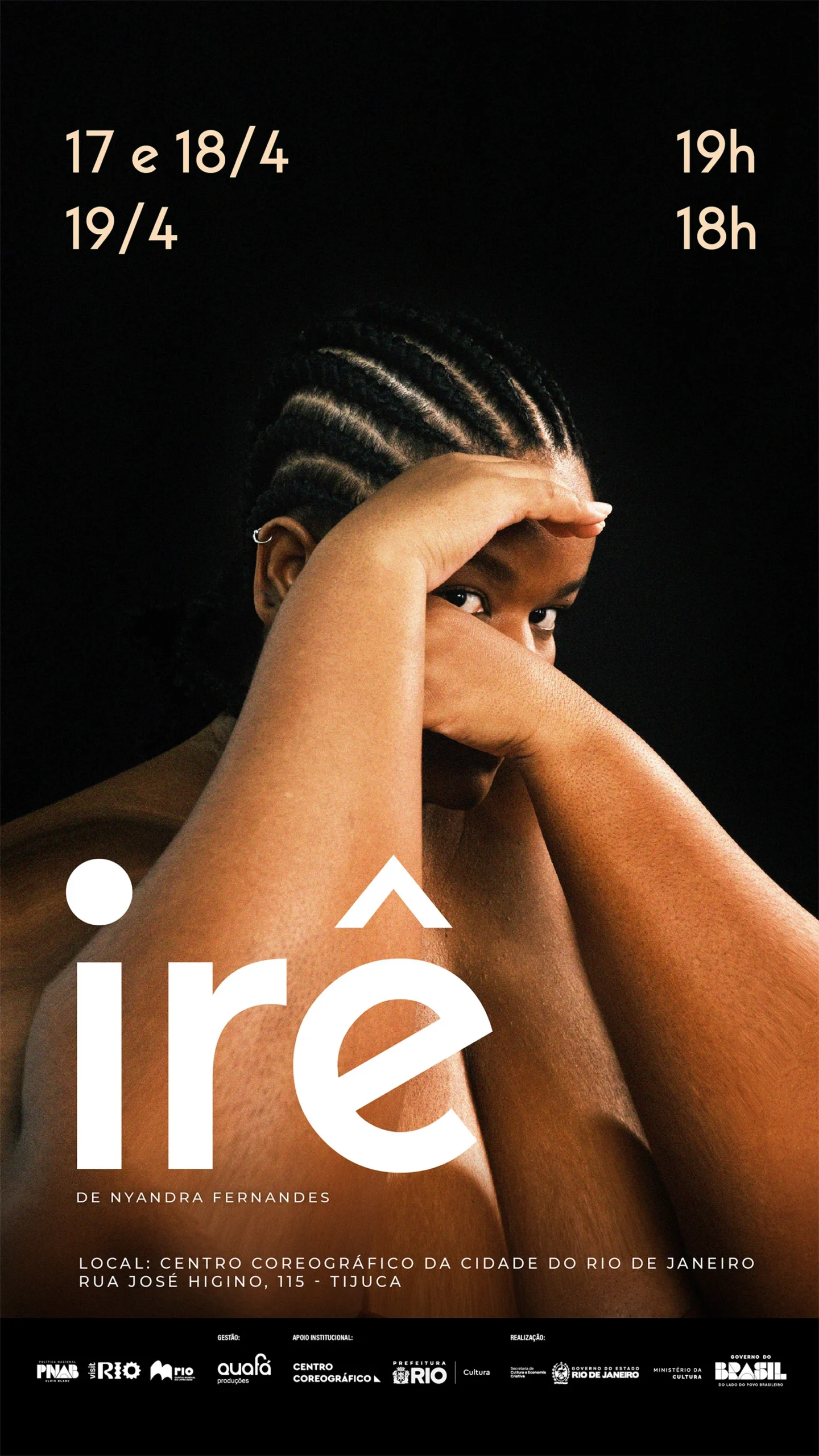 "IRÊ": solo de dança gratuito chega à Tijuca em abril