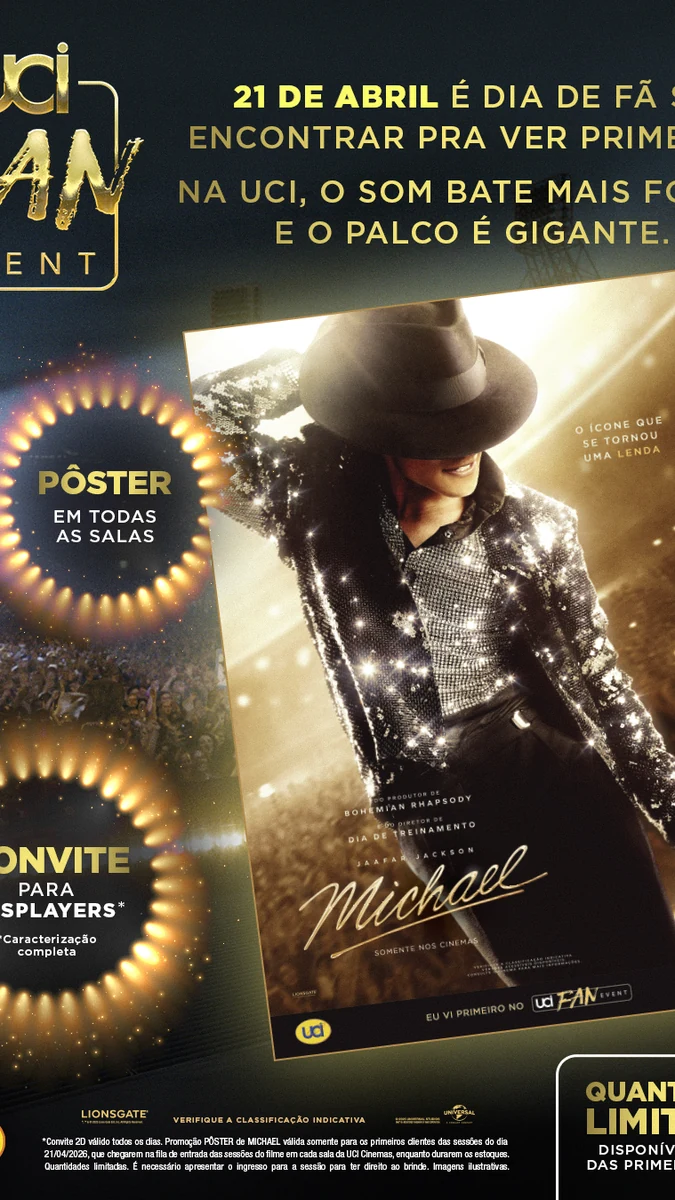 “Michael”: Fan Event na UCI tem pôster e brindes exclusivos
