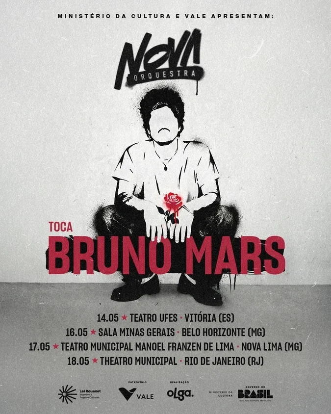 Nova Orquestra transforma hits de Bruno Mars