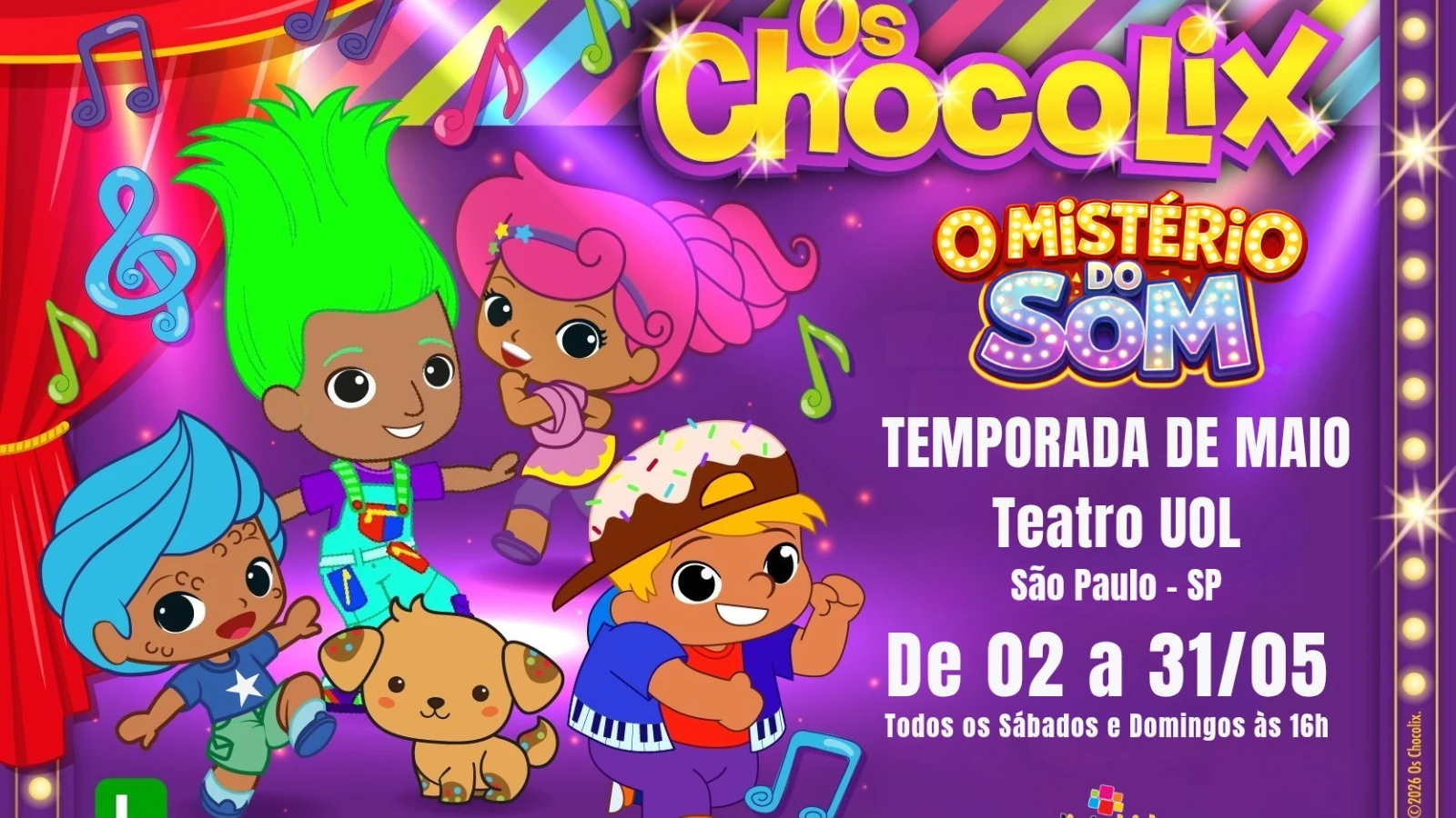 Os Chocolix chegam ao palco com musical interativo