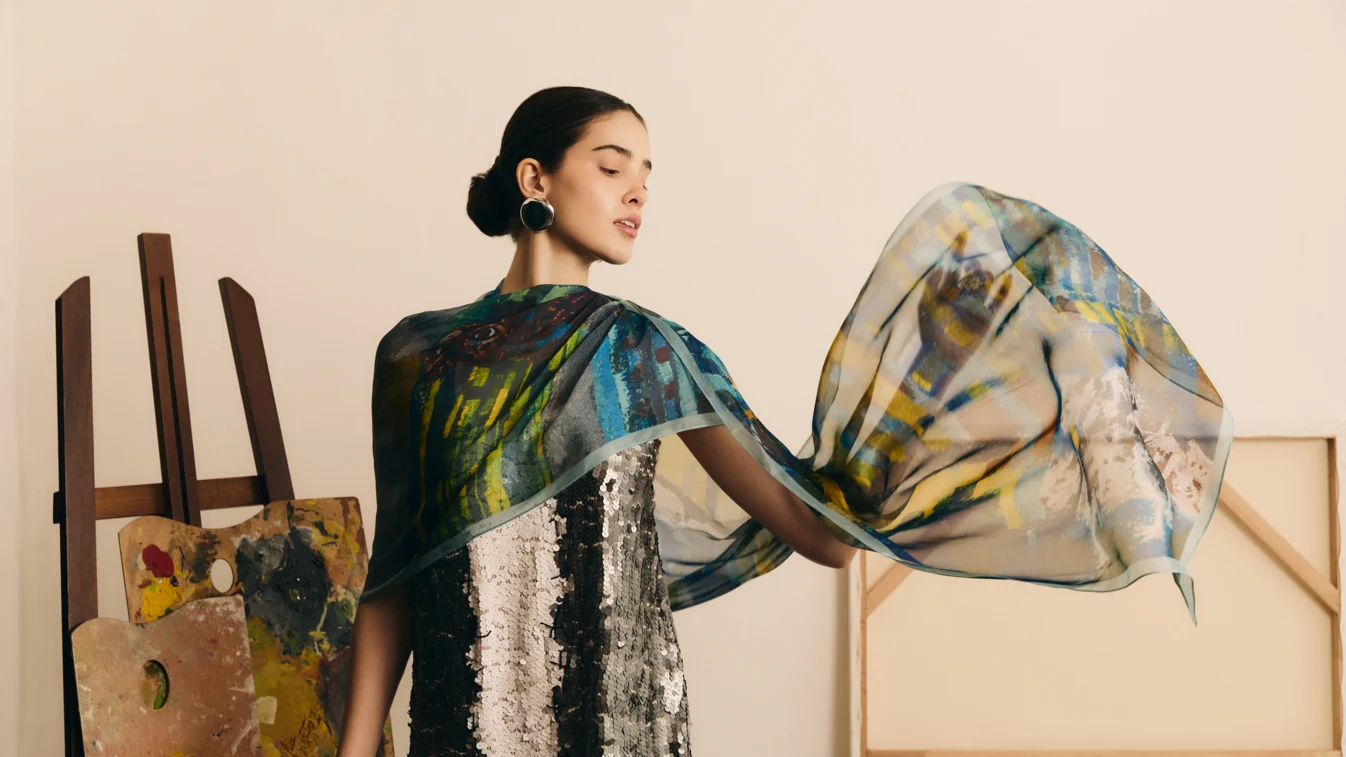 Portinari vira lenço de seda em coleção inédita da Scarf Me