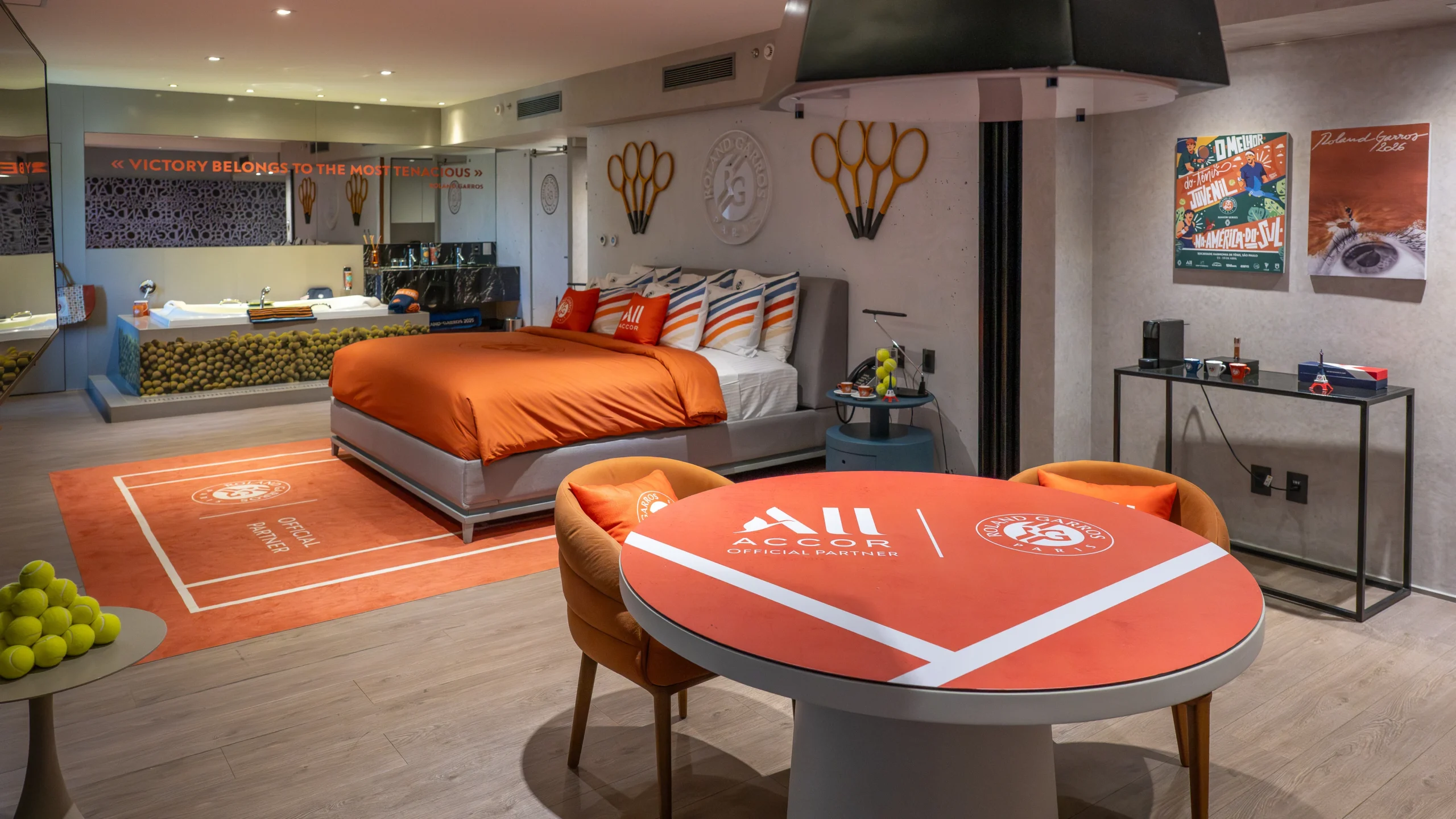 Pullman Ibirapuera estreia suíte temática do Roland-Garros