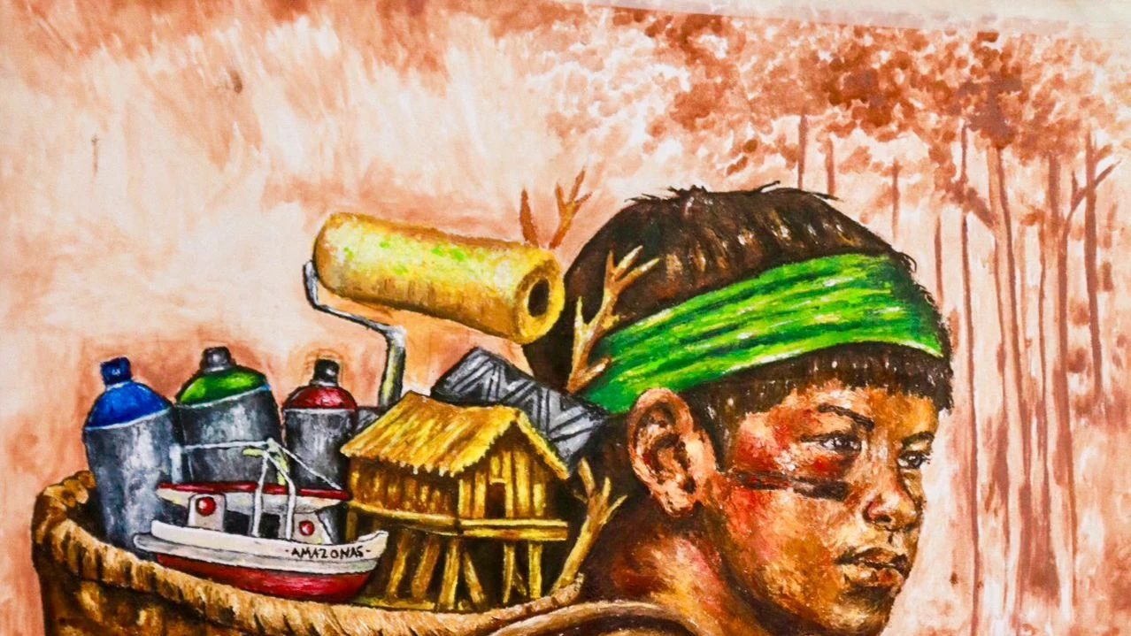 Earth-made paint: André Hullk opens solo show in SP