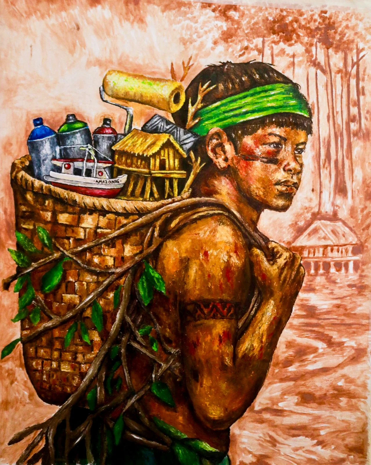 Earth-made paint: André Hullk opens solo show in SP