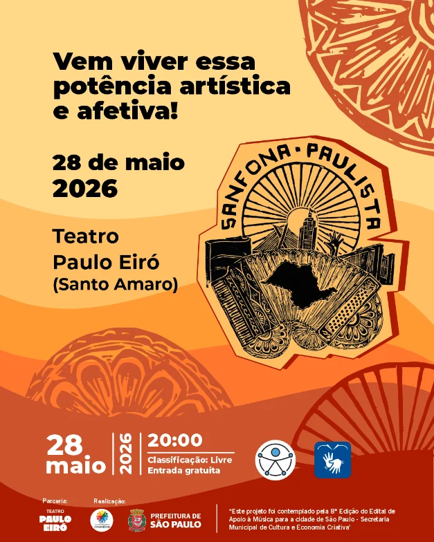 15 sanfoneiros num palco só: encontro gratuito em SP
