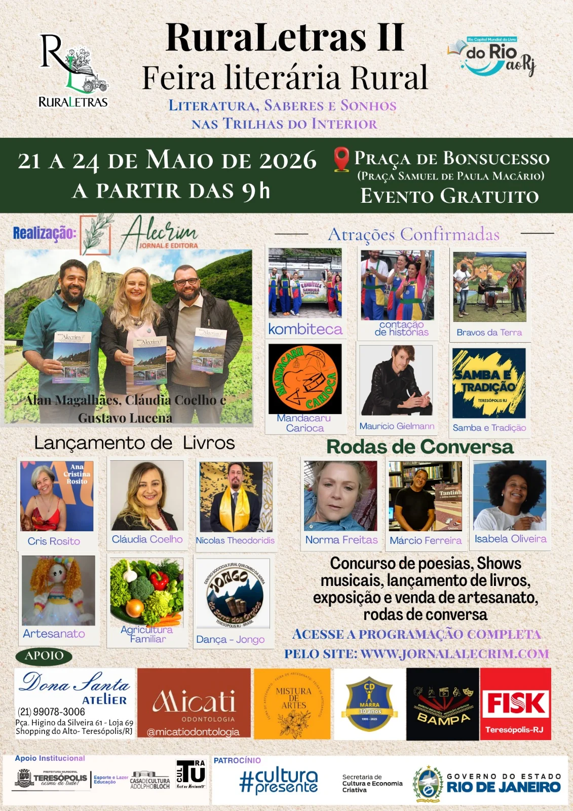 A feira que leva literatura e jongo ao interior do RJ