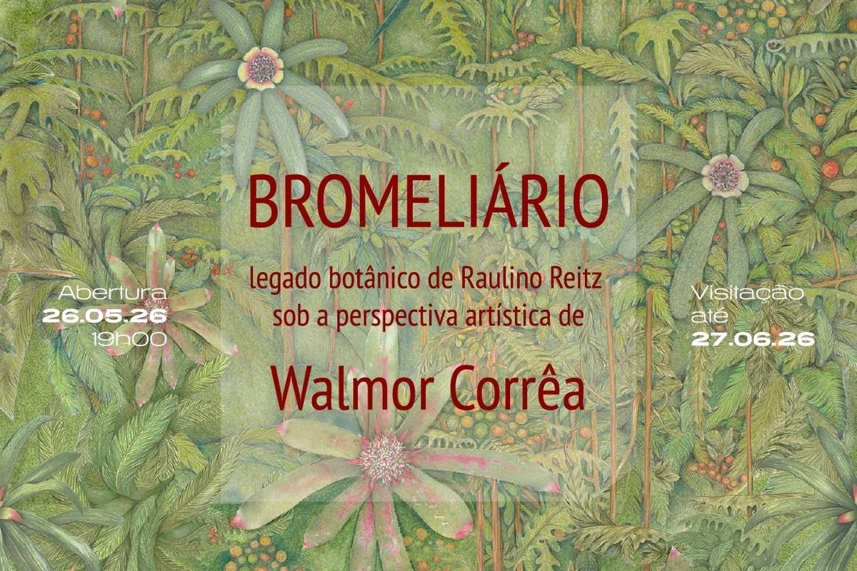 Arte e ciência se cruzam em Bromeliário de Walmor Corrêa