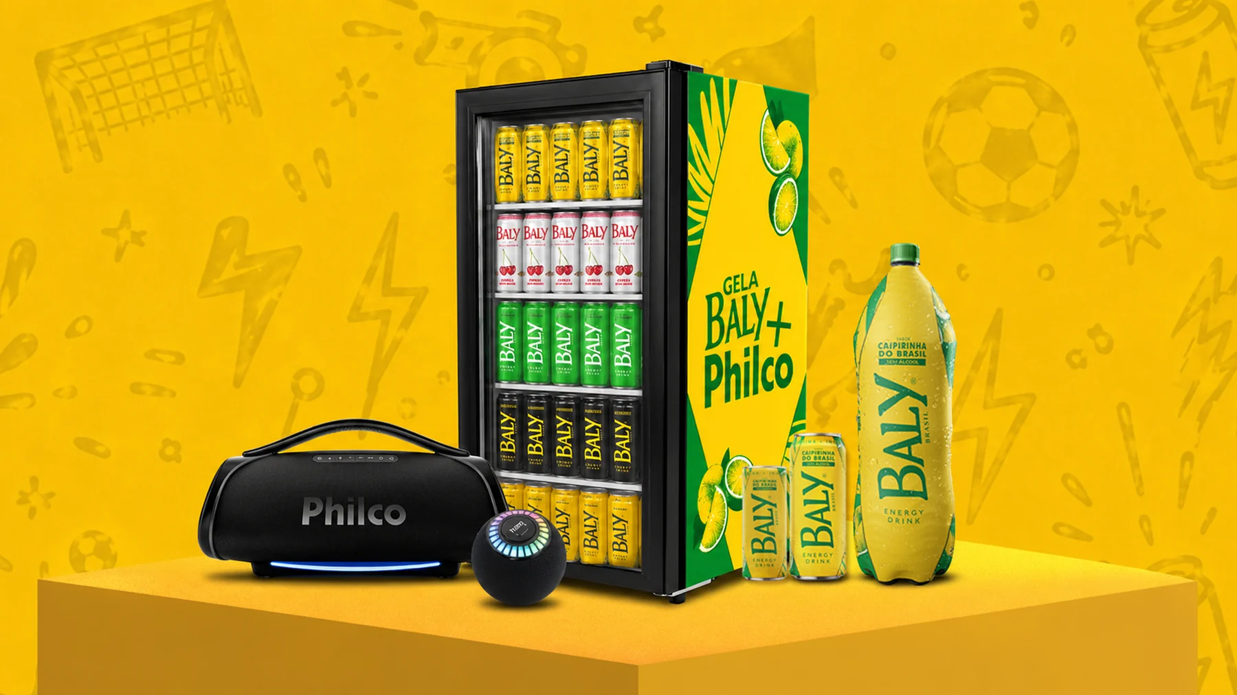 Baly e Philco sorteiam 170 prêmios durante a Copa