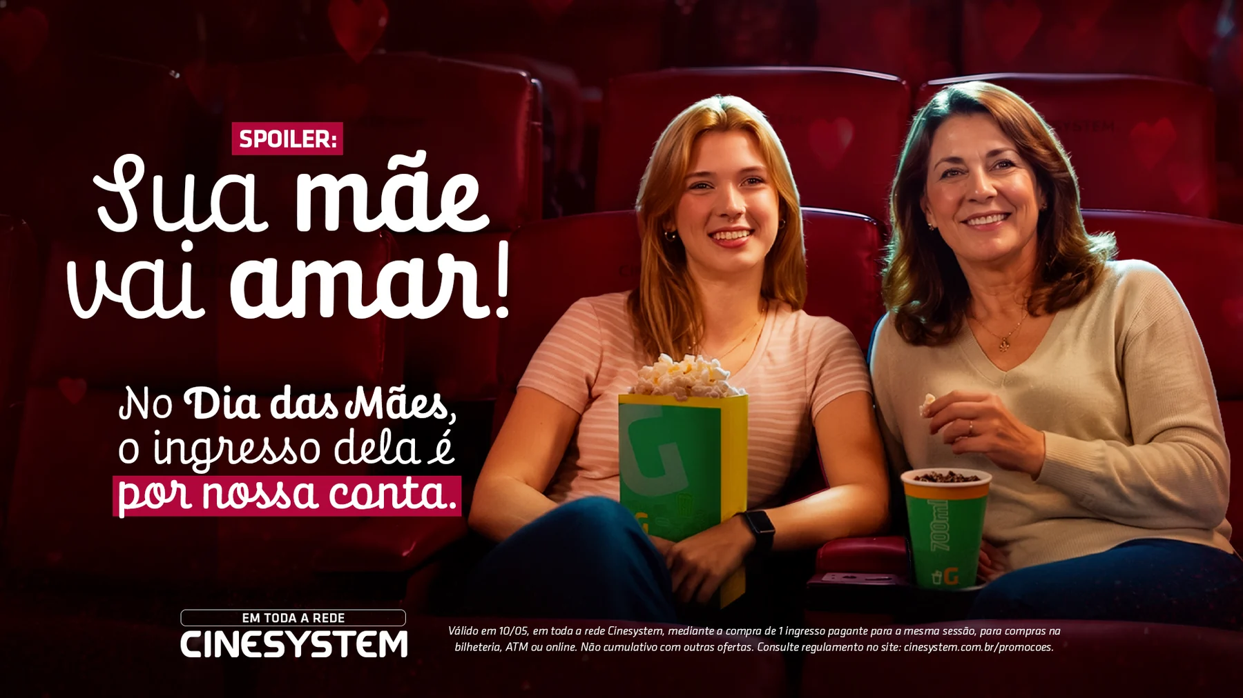 Cinesystem libera entrada grátis para mães no domingo