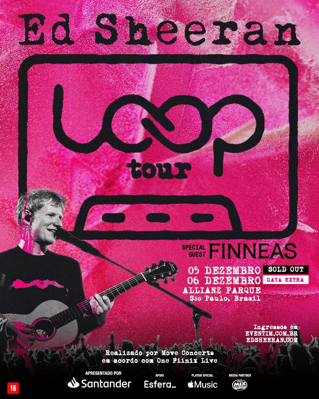 Esgotou rápido: Ed Sheeran abre data extra em SP