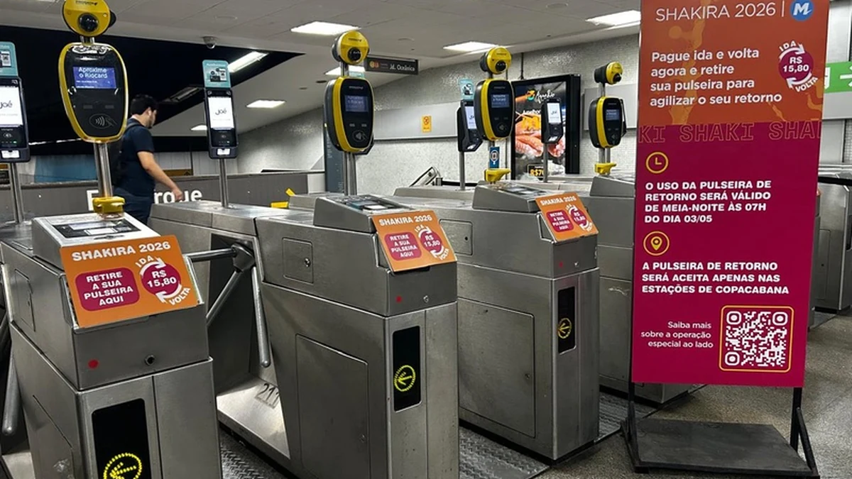 MetrôRio lança pulseira de retorno para show da Shakira