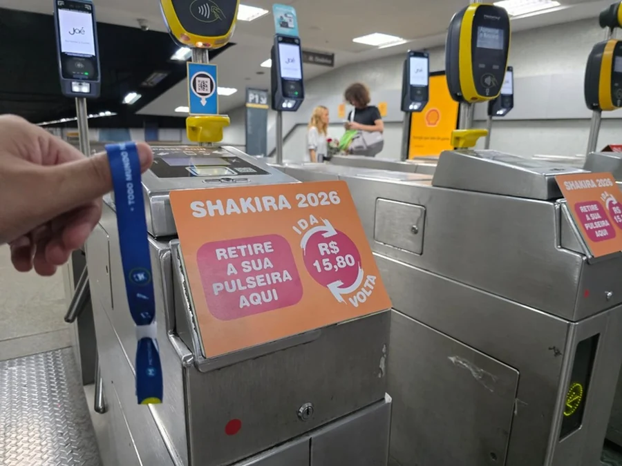 MetrôRio lança pulseira de retorno para show da Shakira