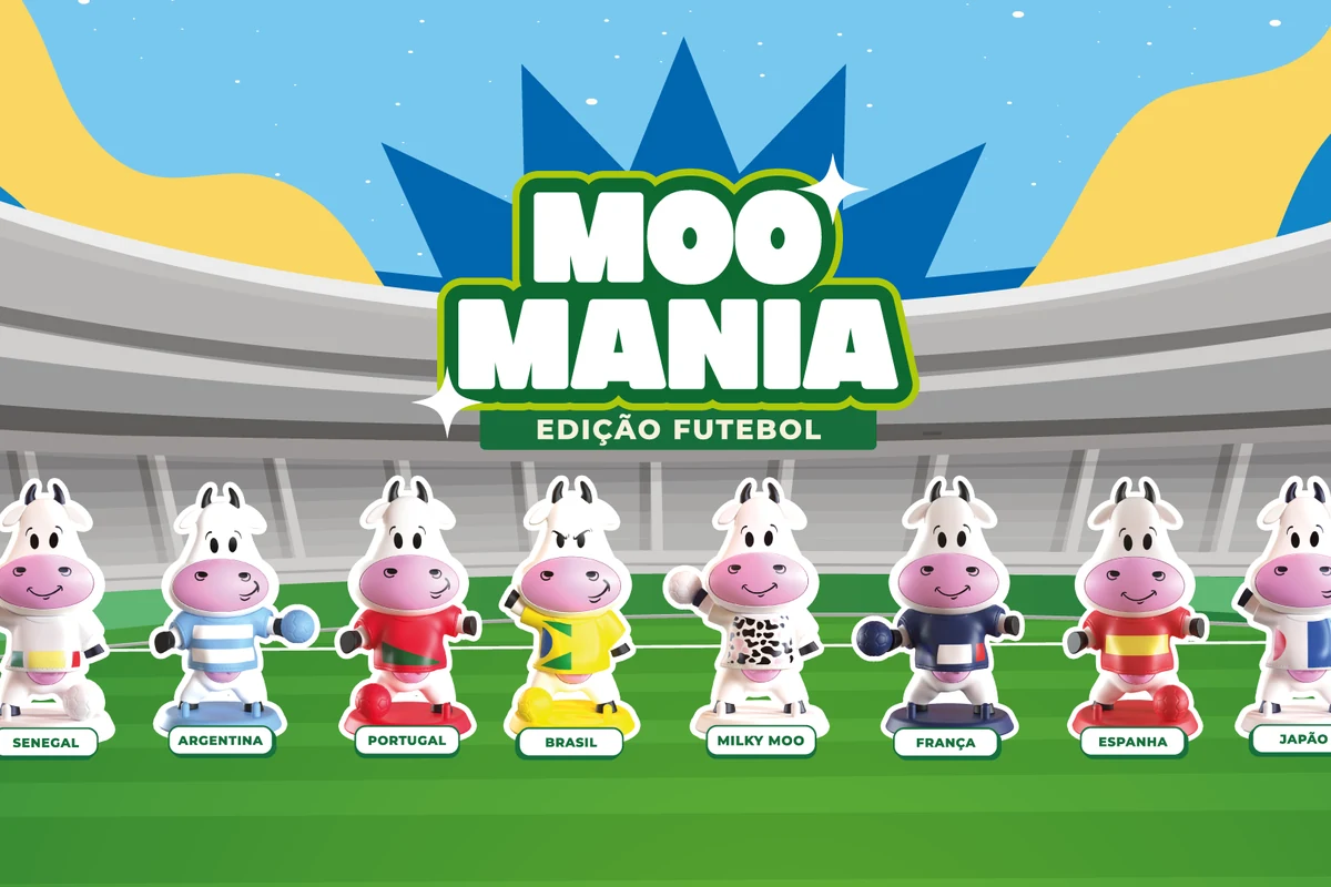 Milky Moo aposta no futebol com coleção de mascotes