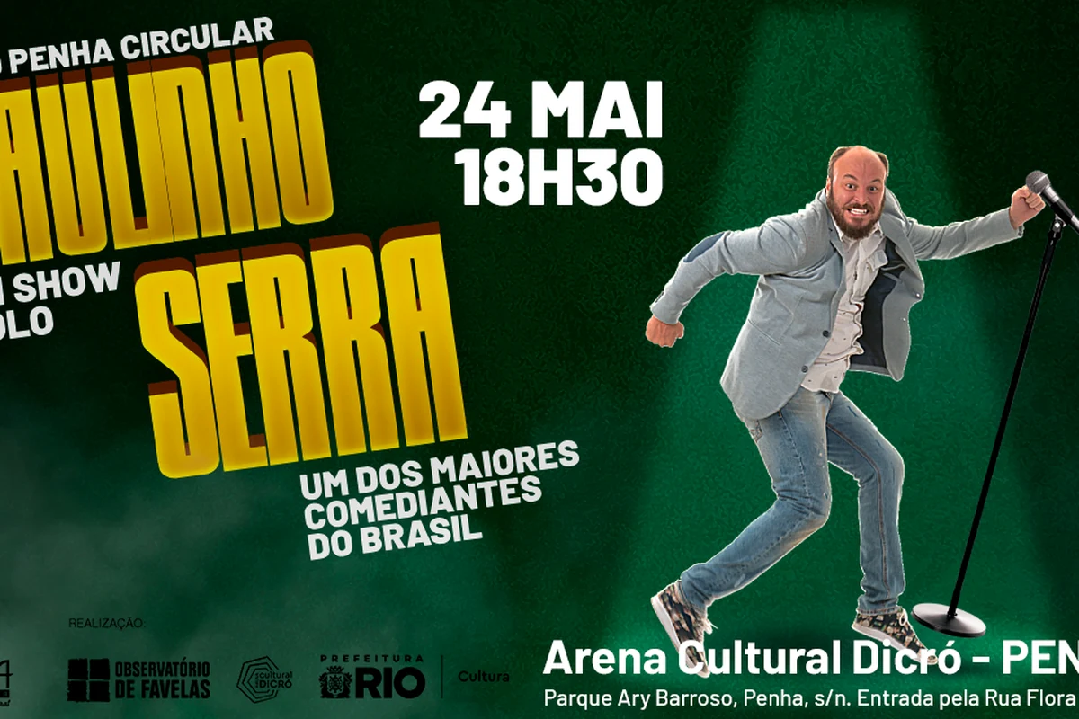 Paulinho Serra leva “40+” à Arena Dicró com improviso e verdade