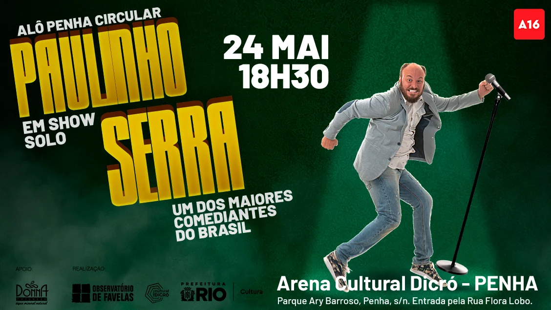 Paulinho Serra leva "40+" à Arena Dicró com improviso e verdade 1 Paulinho Serra leva "40+" à Arena Dicró com improviso e verdade