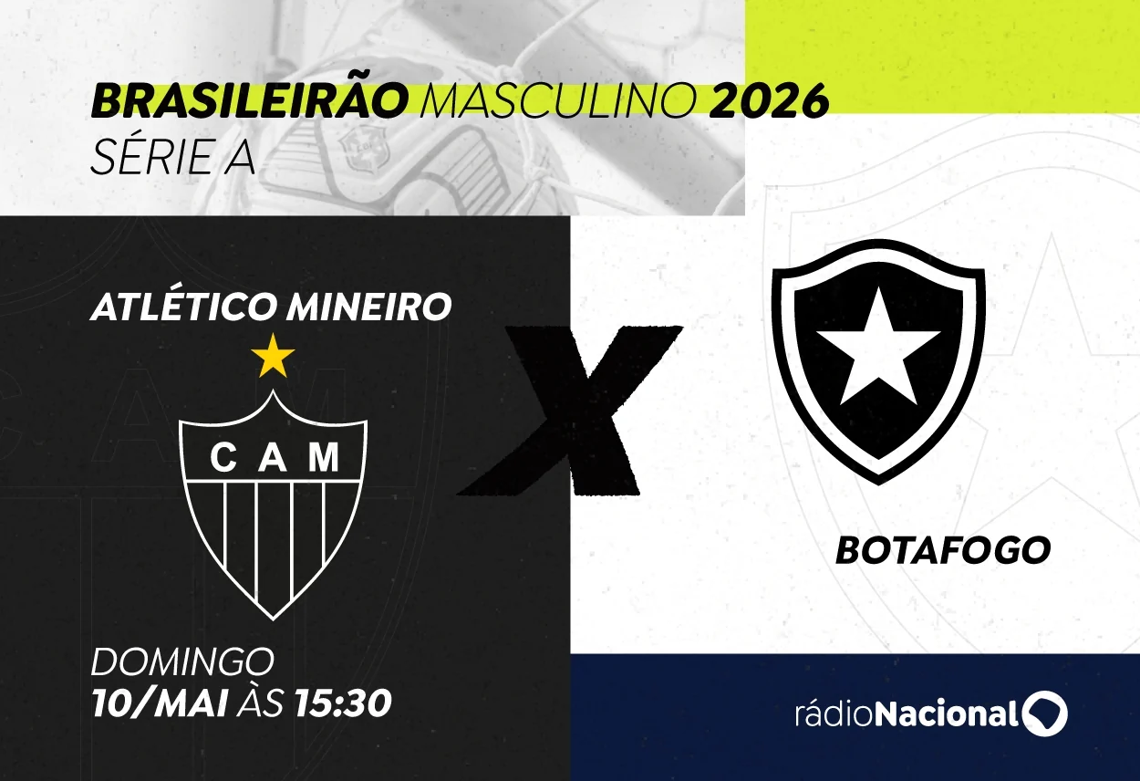 Rádio Nacional leva Atlético-MG x Botafogo ao vivo neste domingo 1 Rádio Nacional leva Atlético-MG x Botafogo ao vivo neste domingo