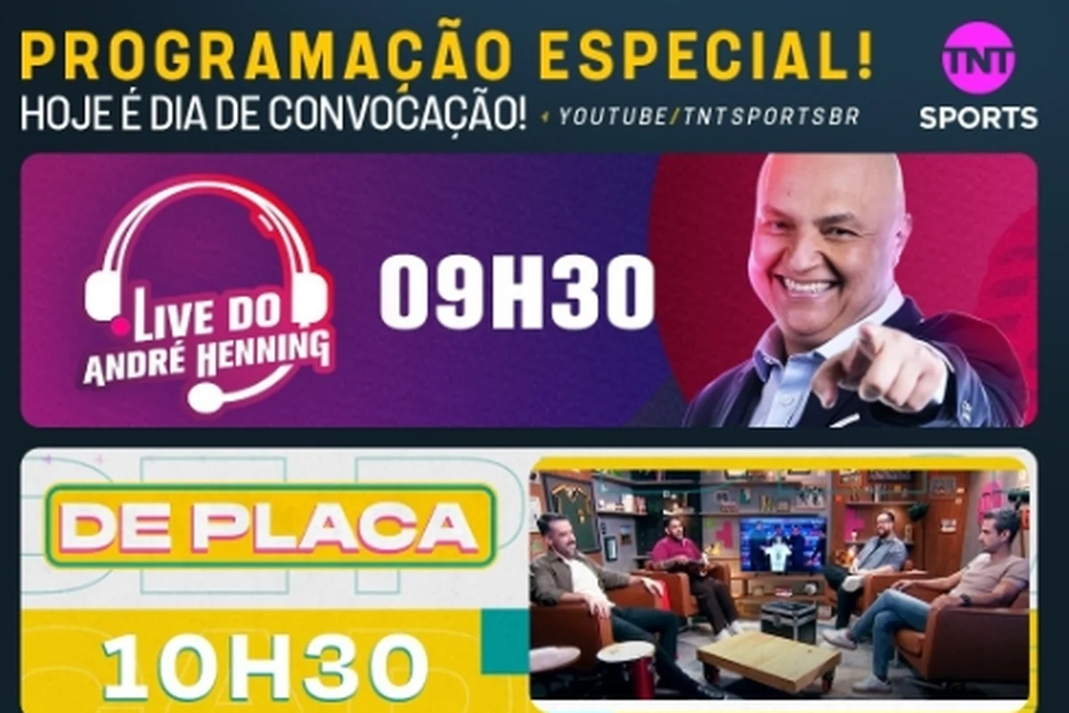 TNT Sports transmite convocação da Seleção com 10h ao vivo