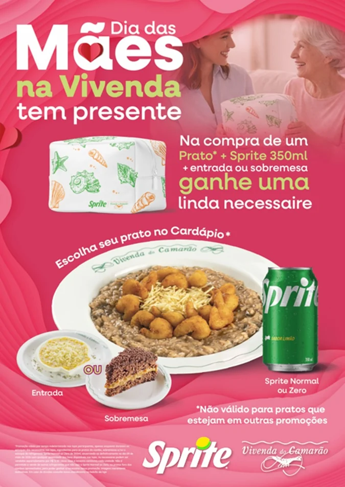 Vivenda do Camarão presenteia mães com necessaire exclusiva
