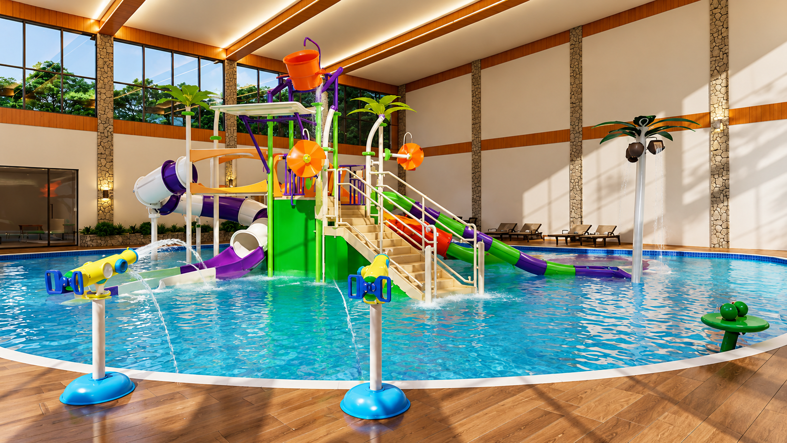 Férias de julho: Novo complexo aquático indoor é o grande destaque do resort Le Canton para o recesso escolar Le Canton Parque Aquatico 1 2