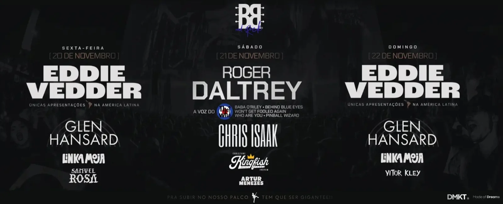 Best of Blues and Rock abre vendas com Eddie Vedder e Daltrey