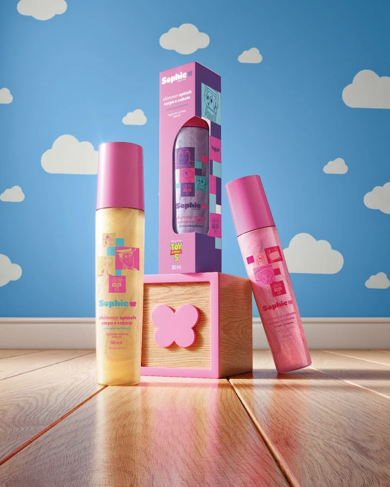 Boticário lança primeiro splash infantil com brilho inspirado em Toy Story