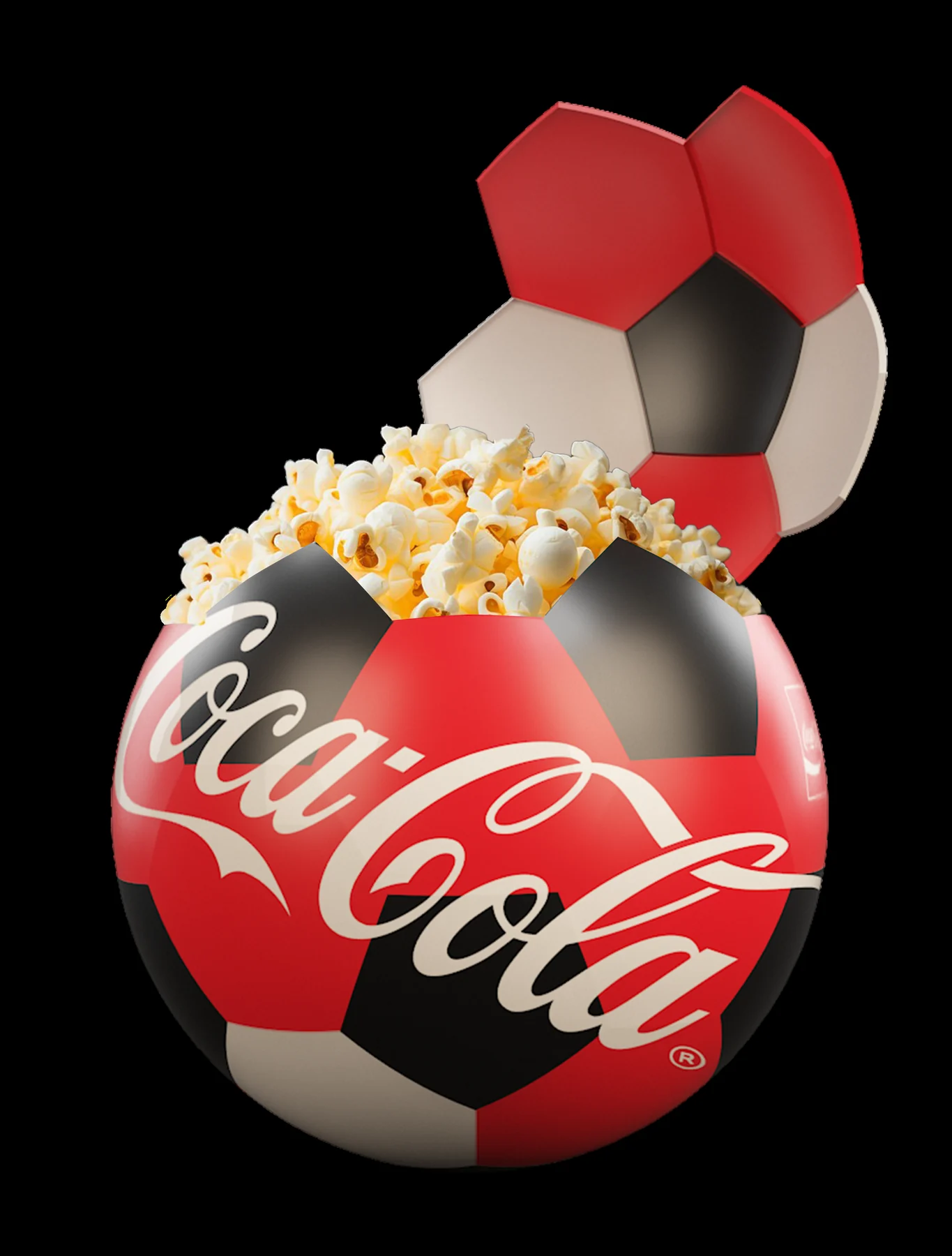Cinépolis lança balde de pipoca inspirado no futebol com Coca-Cola
