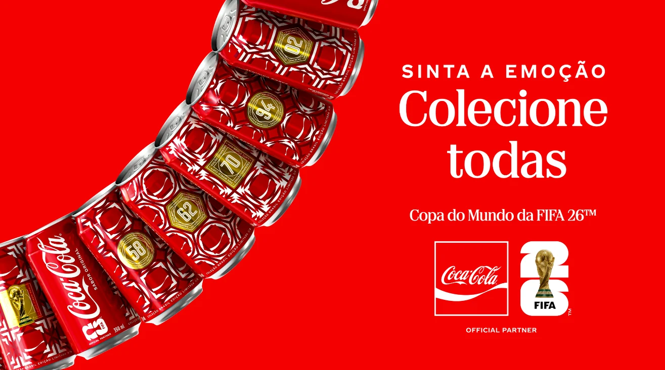Coca-Cola aposta na emoção da torcida com Galvão e latas históricas