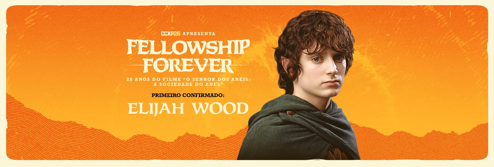 Elijah Wood vem à CCXP26 e abre celebração histórica de Senhor dos Anéis