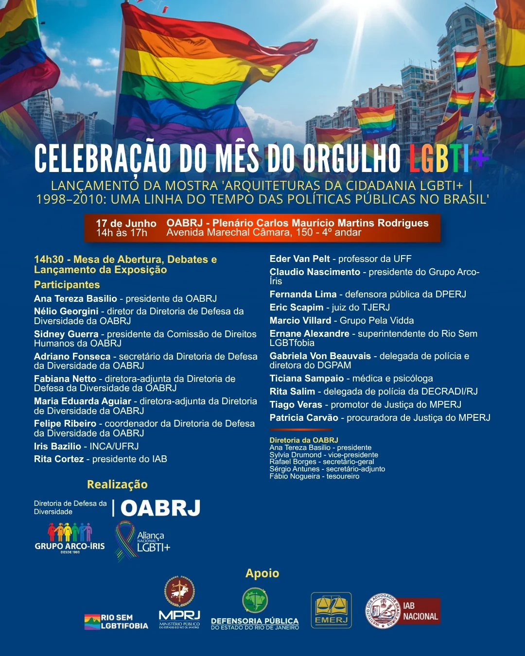 Exposição na OAB-RJ revisita políticas LGBTI+ no Brasil entre 1998 e 2010
