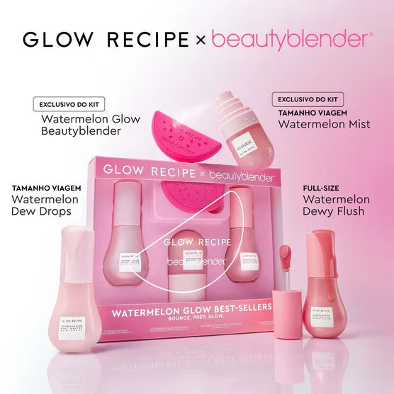 Glow Recipe e Beautyblender lançam kit exclusivo de glow no Brasil