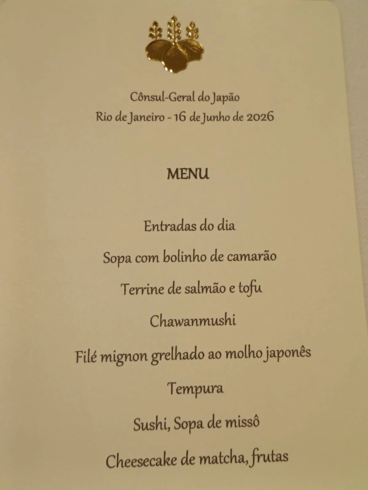 Jantar em Ipanema revela tradição japonesa em homenagem a Boiteux