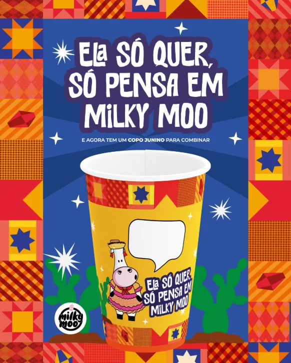 Milky Moo aposta em copos temáticos para celebrar o São João no Nordeste