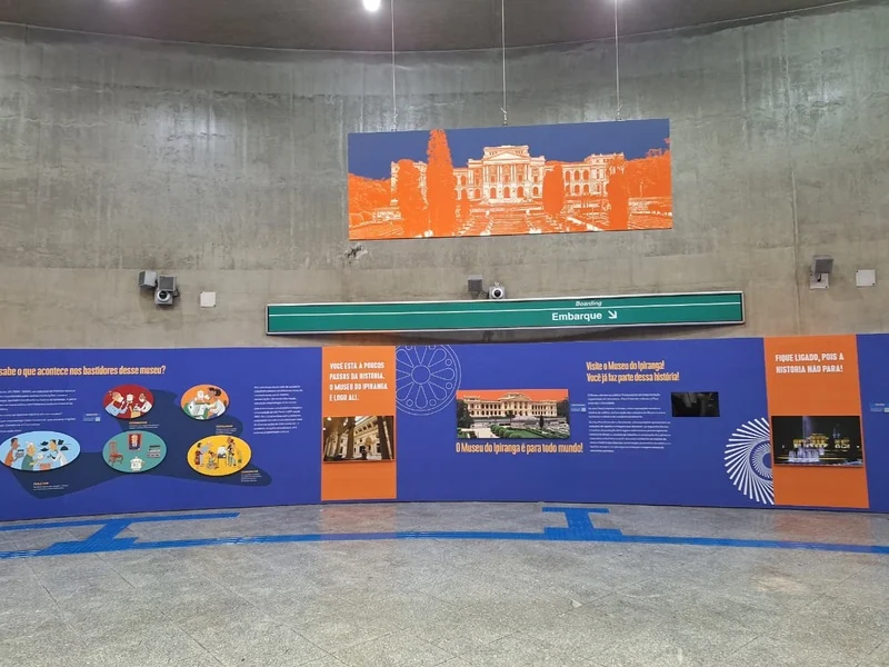 Museu do Ipiranga ocupa estação de metrô com exposição acessível