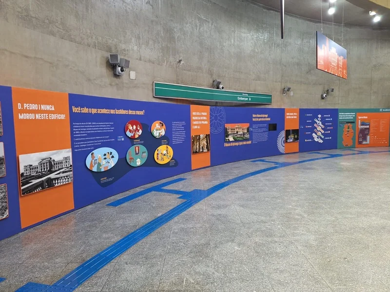 Museu do Ipiranga ocupa estação de metrô com exposição acessível