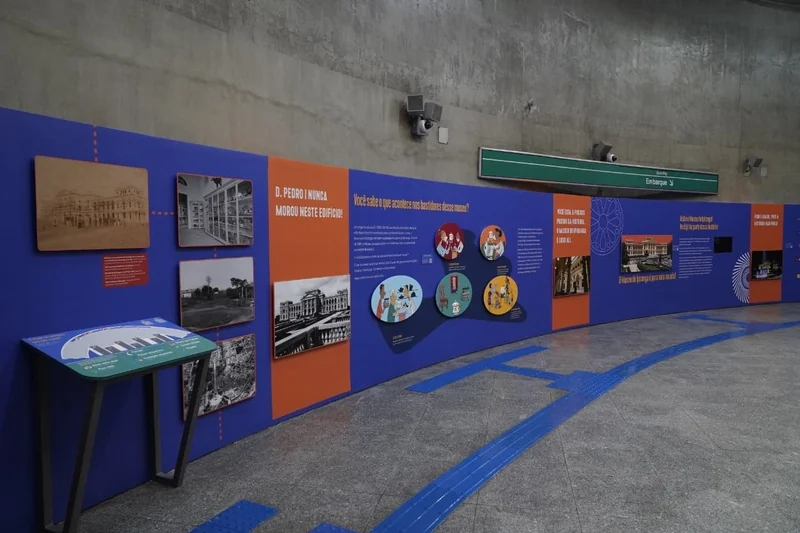 Museu do Ipiranga ocupa estação de metrô com exposição acessível