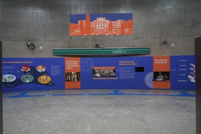 Museu do Ipiranga ocupa estação de metrô com exposição acessível