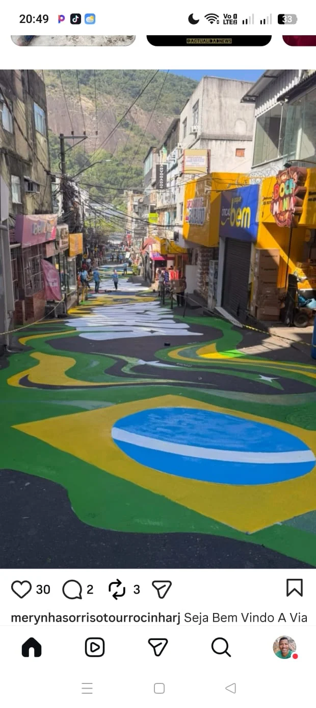 Rocinha instala pantalla gigante para debut de Brasil