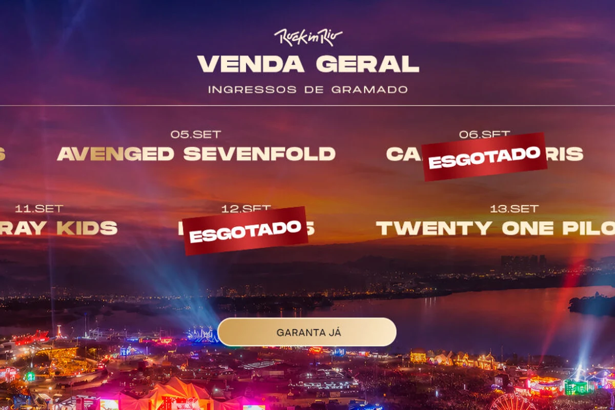 Rock in Rio 2026 esgota 6 e 12 de setembro Rock in Rio 2026 esgota 6 e 12 de setembro
