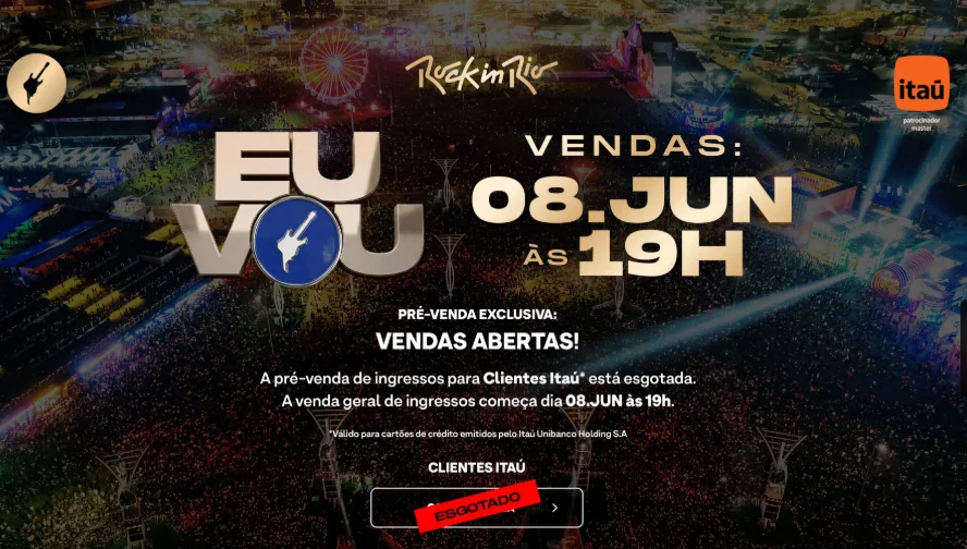 Rock in Rio esgota pré-venda em menos de duas horas