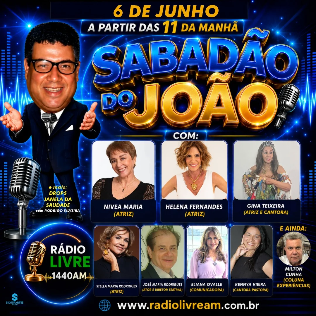 Sabadão do João reúne grandes nomes do teatro e da música no rádio