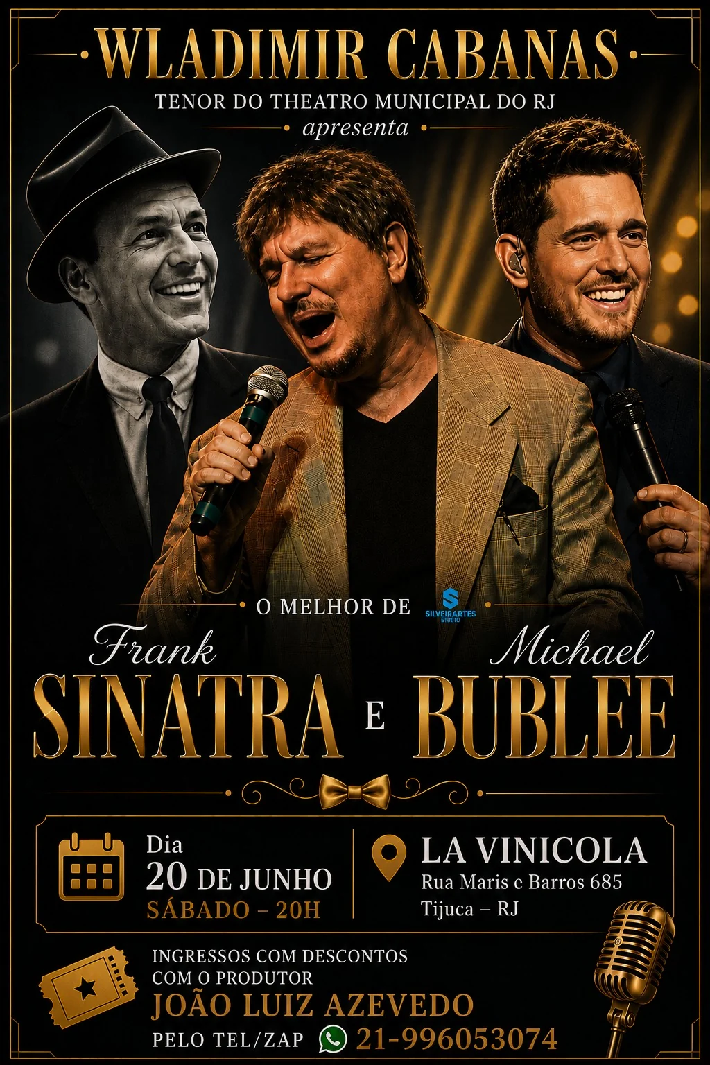 Tenor do Municipal homenageia Sinatra e Bublé na Tijuca