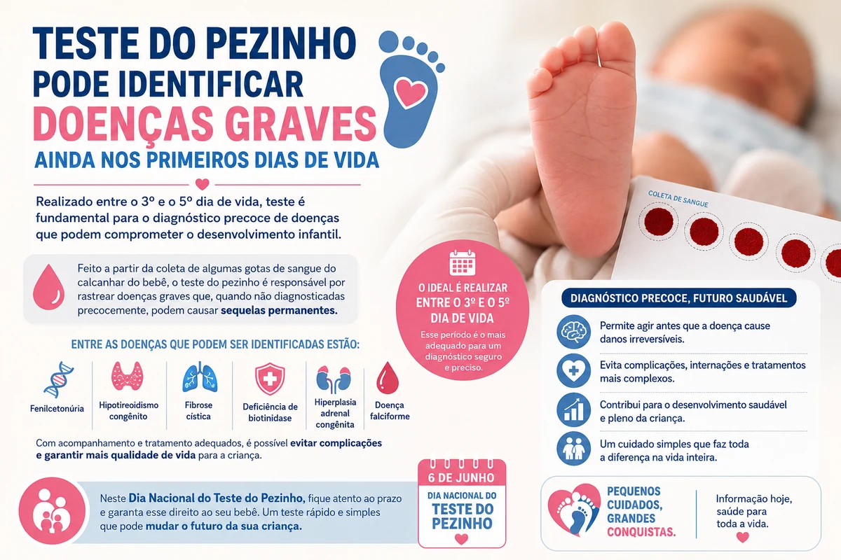 teste do pezinho detecta doencas graves antes dos primeiros sintomas featured