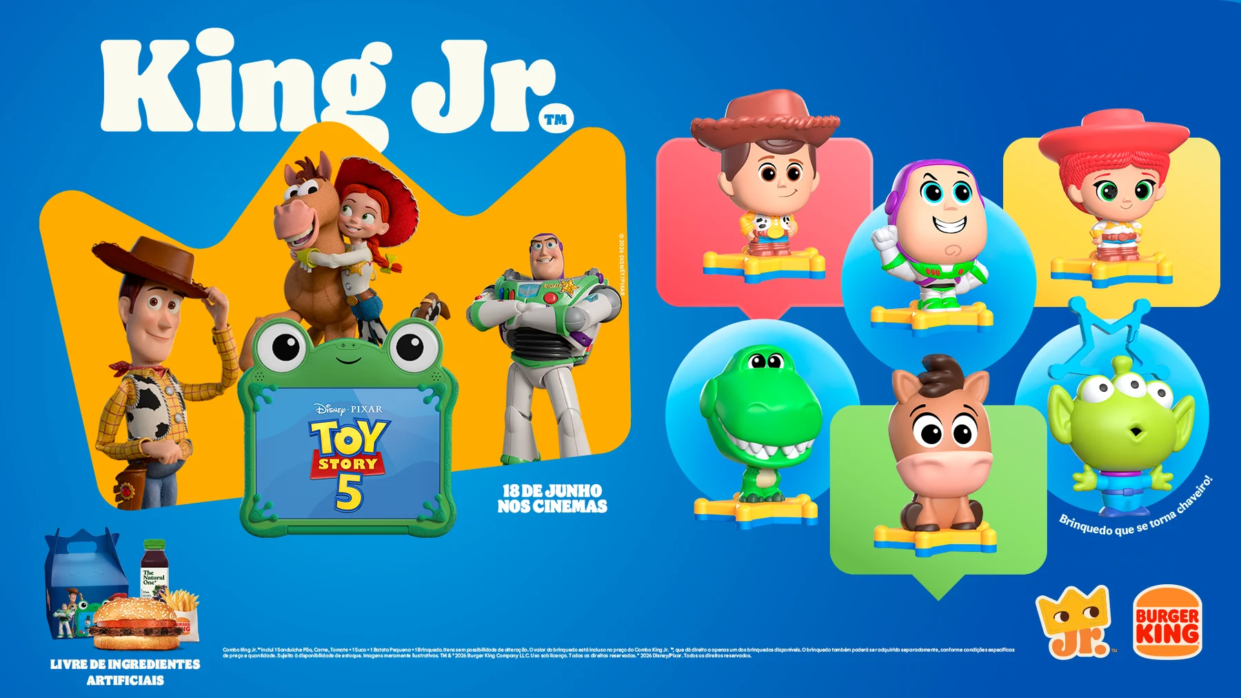 Toy Story 5 invade o Burger King com coleção exclusiva e combo especial