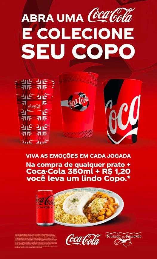 Vivenda e Coca-Cola lançam copos de futebol em ação limitada