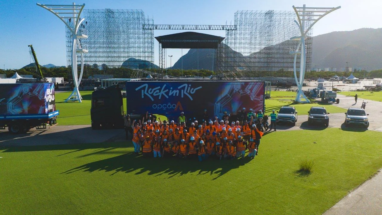 A 50 dias da abertura, megaestrutura da Cidade do Rock entra na fase final 9 A 50 dias da abertura, megaestrutura da Cidade do Rock entra na fase final