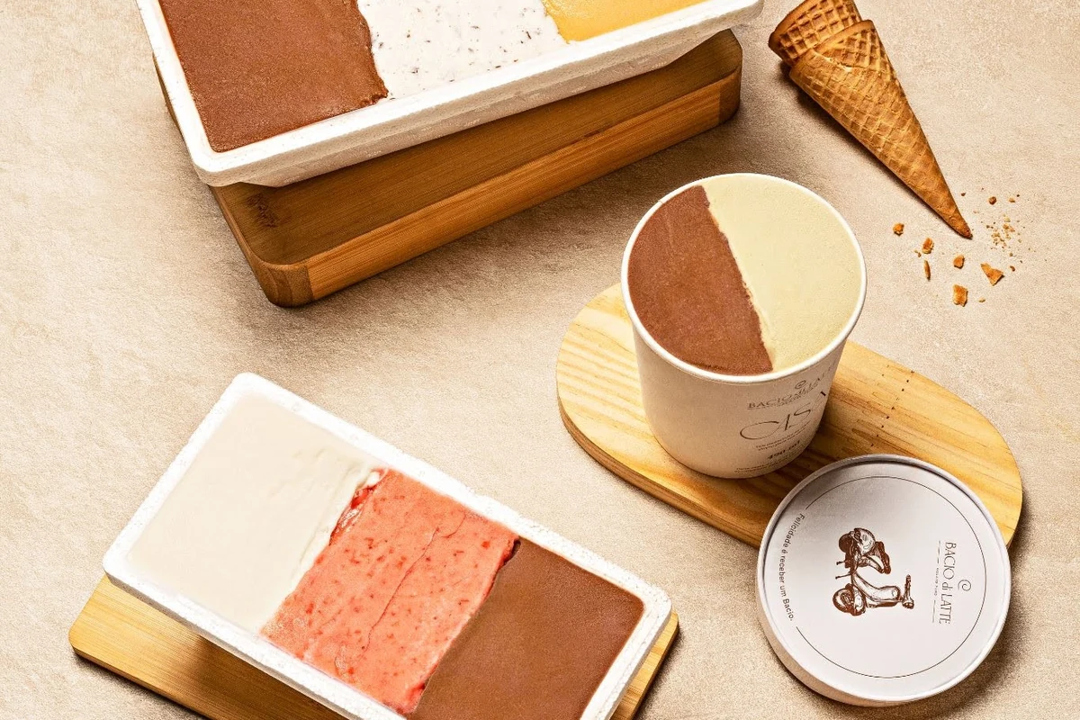 bacio di latte dobra potes de gelato nesta quinta em todas as lojas featured
